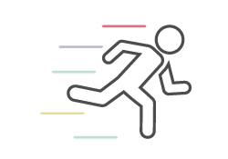 Running figure icon